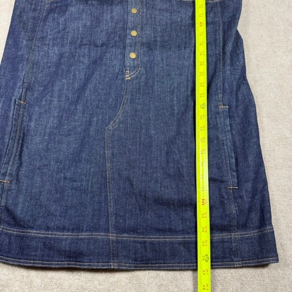 Anthropologie Pilcro Denim Snap-Front Mini Dress‎ Size XL NWT Dark Indigo Blue - Picture 3 of 8